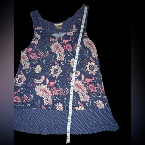 INK+IVY Blue  Floral Paisley Pajama Short Set XL - Picture 5 of 10